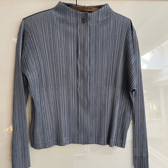 Vintage grey pleats please issey miyake cardigan,New Products : American Fashion Style Bags On Sale